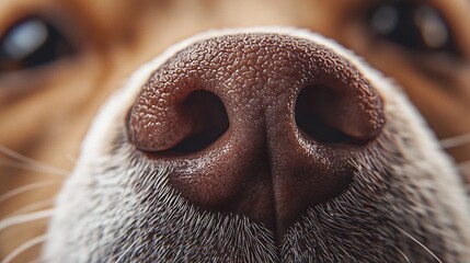 Poster -   Close-up of dog's nose, looking directly at the camera