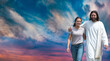 © ana - Jesus Walking Beside a Faithful Soul: A Profound Image of Divine Guidance, Faith, and Spiritual Protection on the Christian Journey Toward Redemption, Hope, and Eternal Peace in God's Presence