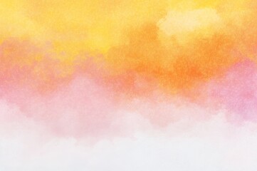 Wall Mural - yellow, orange, and pink gradient watercolor texture with subtle white details. abstract template fo