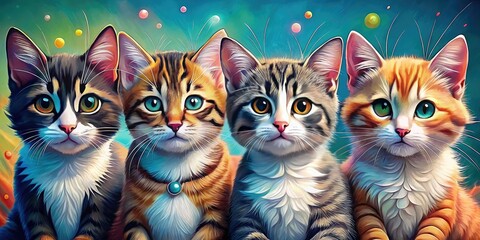  Delightful collection of cute kitten drawings features playful designs, capturing the whimsy every pet lover cherishes, perfect for brightening up your home or gifts.