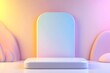 © Downloads - Vibrant Neon inspired Gradient Banner Design with Blank Call to Action Label