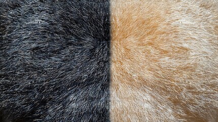 a close-up of a cow's black, brown, and white fur