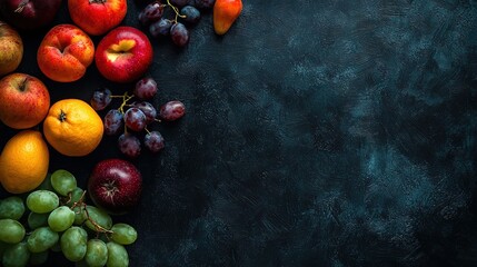 Wall Mural -  apples, grapes, oranges