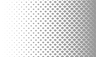 Wall Mural - horizontal halftone with grey fish scale pattern background. vector illustration.