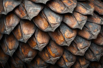 Sticker - Close-up Texture of a Dried Palm Fruit Husk