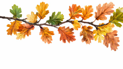 Wall Mural - autumn leaves isolated on whitec