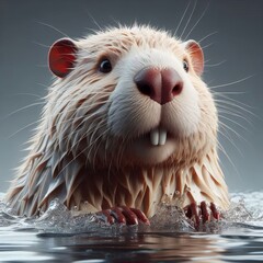 Poster - close up of a beaver