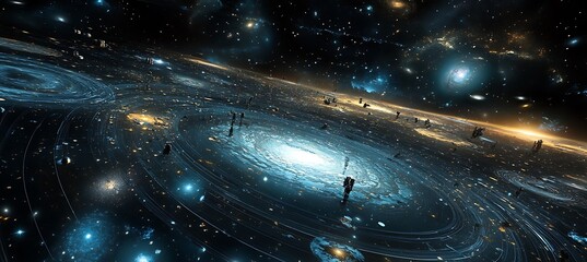 a holographic map of the universe showing stars and galaxies