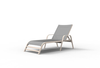 relax chair angle view with shadow 3d render