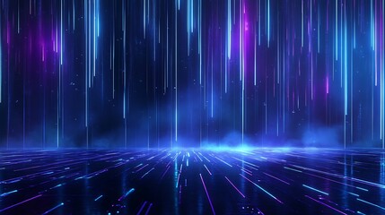 Dynamic abstract background with colorful streaks of light and depth, creating a futuristic and vibrant atmosphere.