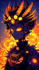 Poster - Fiery Phoenix Goddess