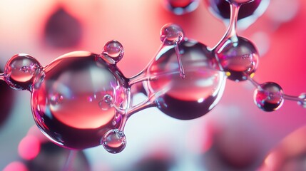 Wall Mural - abstract science photography: close-up of liquid drops