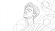 © NFTNexus - Single continuous line drawing depicting sport themes including an award medal victory gold winner athlete and champion Contour illustration on a white background