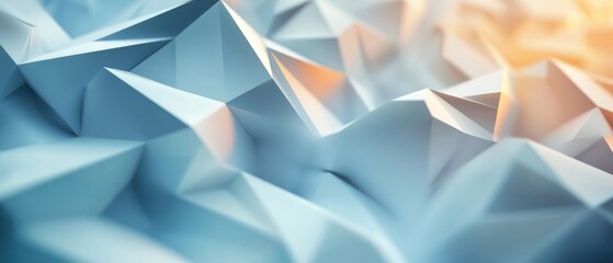 Wall Mural - abstract 3d geometric background with dynamic surfaces in motion