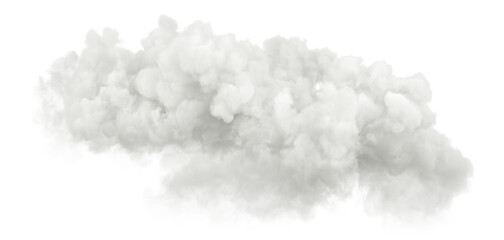 Wall Mural - vapor white clouds flowing isolated transparent backgrounds 3d illustration png