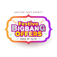 Sticker - Diwali Navratri Festive bigbang offer, Sale, shopping, modern logo concept.