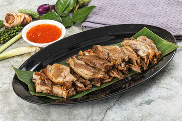 Asian cuisine Baked duck breast