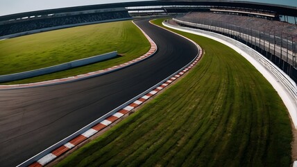 Race track with sharp curves, cut out
