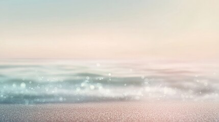 Wall Mural - Serene seascape with gentle waves on sandy