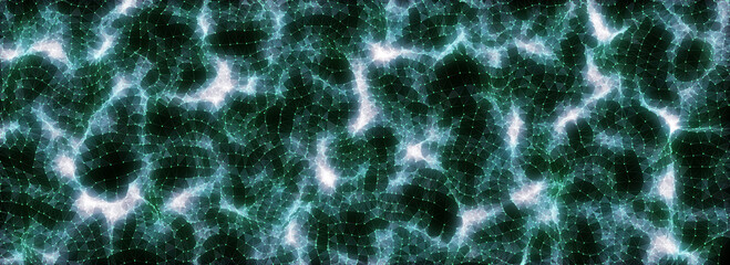 Wall Mural - abstract distorted wireframe wave. curve surface background. technology grid pattern. mesh wave. 3d 