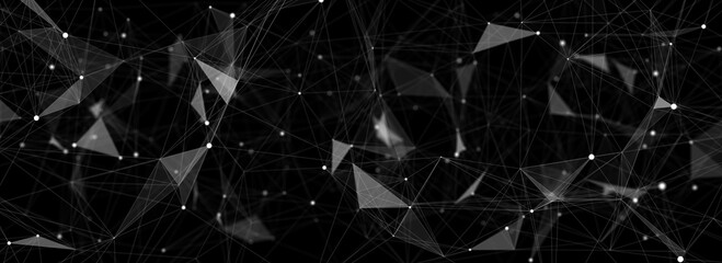 Wall Mural - network connection structure. technology connect big data. science background. business futuristic b