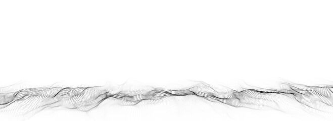 Wall Mural - abstract technology wave of particles. big data visualization. background with motion dots. artifici