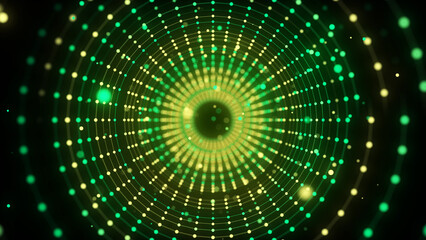 Wall Mural - abstract wireframe tunnel. wormhole. 3d portal grid. futuristic fantasy funnel. 3d rendering.