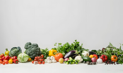 vegetable and fruits photo or illustrator on white background