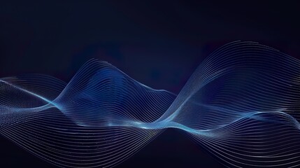 Wall Mural - Blue_gradient_technology_lines_curves_wavy_liness_