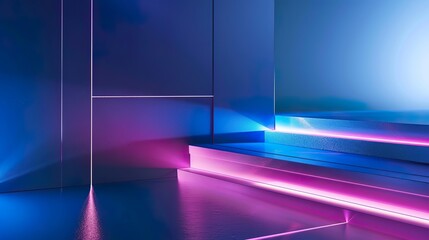 Wall Mural - Cool_and_atmospheric_color_gradient_technology_line