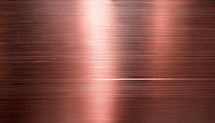 Rose gold metal surface and reflection on an aluminum texture background; horizontal