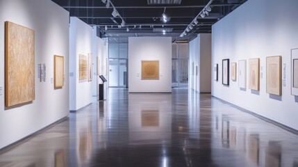 Accessibility in the Arts: Empty Gallery with Inclusive Features and Assistive Technologies