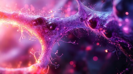 Wall Mural - abstract microscopic cell structure - science illustration