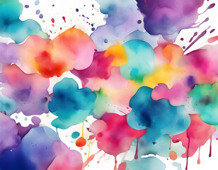 Sticker - Watercolor stains creative graffiti background