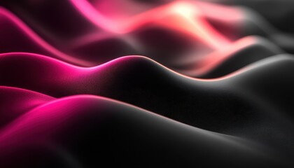 Wall Mural - Abstract Pink and Black Wavy Surface with Subtle Texture