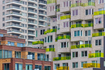 Luxury apartment towers in the Amsterdam Zuidas area