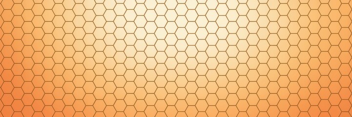 Hexagonal Pattern on Soft Orange Background