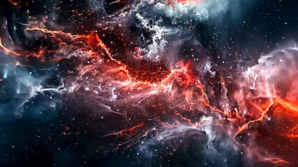 Wall Mural - Nebula cloud swirling and evolving in deep space