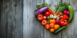 © Electric - Heart-Shaped Assortment of Fresh Vegetables
