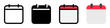 © Totto House - Editable vector empty calendar icon. Part of a big icon set family. Perfect for web and app interfaces, presentations, infographics, etc