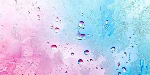 Poster - A water droplet is on a blue background