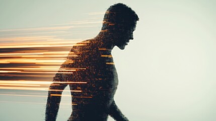 Digital Human Silhouette with Dynamic Data Motion Effects