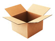 © PNGuin Studio - Open cardboard box with flaps, isolated on transparent cutout background