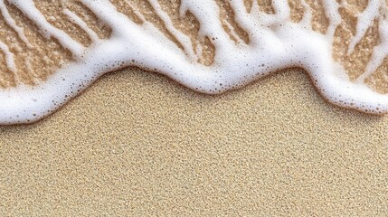 Poster - Soft Waves on Sandy Beach Shoreline