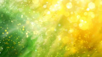 Wall Mural - A green and yellow background with many small circles