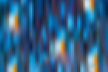 Wall Mural - rippled glass effect gradient background with grainy texture. blue and orange striped gradient wallp