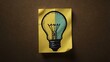 © Kasper - Sticky note with a drawn lightbulb symbolizing an idea.