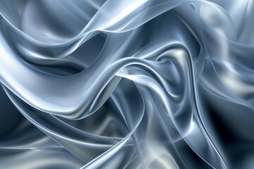 Poster - A blue and white abstract image of a fabric with a pattern