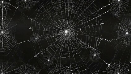 White spider webs illustration.