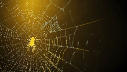 Yellow spider web illustration